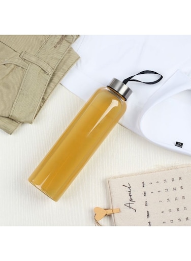 HOME Danube Essential 2-Piece Borosilicate Glass Sport Bottle Set - 600ml, Durable &amp; Stylish Water Bottles for Hydration, Ideal for Gym &amp; Outdoor Activities