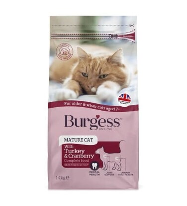Burgess Mature Turkey &amp; Cranberry Dry Cat Food
