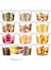 Qyyiguf 50 Pack 8 OZ Disposable Plastic Cups with Flat Lids,Disposable Ice Cream Cups,Take Away Food Container for Drink,Yogurt,Parfaits,Soups,Snacks,Dessert,Salad,Fast Food,Fruit(With Holes)