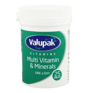 Valupak One A Day Multivitamin Supplement Tablets With Minerals, Pack of 25's