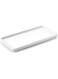 THE WHITE SHOP Rectangular Vanity Sink Tray for Bathroom,Ceramic Kitchen Soap Tray,Comestic Holder Bathtub Organizer (Size : Small)