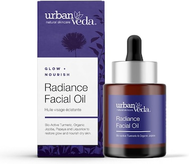 Urban Veda Radiance Vitamin C Glow Facial Oil, 100% Natural, Glows &amp; Nourishes Dry Skin, Great After Sun Exposure To Enhance Your Tan, 30ml