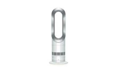 Dyson AM09 Fan Heater, Precise Room Heating, Air Multiplier Technology, Smooth Oscillation, Remote Control, Temperature Setting Is 33 To 99 Degree Precision, White/Silver  AM09 WS