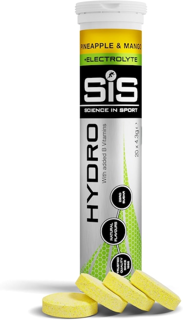 Science In Sport Hydro Electrolyte Tablets   Sugar Free Hydration Tablets   Essential Electrolytes to Reduce Fatigue &amp; Aid Rehydration   Gluten Free   Pineapple &amp; Mango Flavour   20 Servings   1 Pack