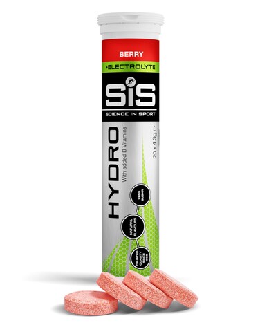 Science In Sport Hydro Electrolyte Tablets, Sugar Free Hydration Tablets, Essential Electrolytes to Reduce Fatigue &amp; Aid Rehydration, Gluten Free, Berry Flavour, 20 Servings, 1 Pack