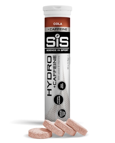 Science In Sport Hydro Electrolyte Tablets, 75mg Caffeine, Sugar Free Hydration Tablets, Essential Electrolytes to Reduce Fatigue &amp; Aid Rehydration, Cola Flavour, 20 Servings, 1 Pack