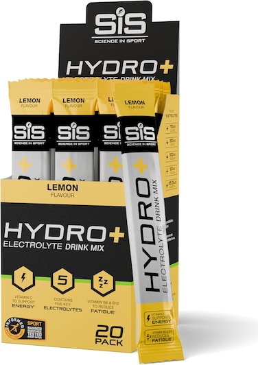 Science In Sport HYDRO+ Electrolyte Powder Sachets   Sugar Free Hydration Powder   Essential Electrolytes to Reduce Fatigue &amp; Aid Rehydration   Gluten Free   Lemon Flavour   20 Servings   20 Pack