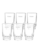 6-Piece Glass Tumbler Set Clear 266ml