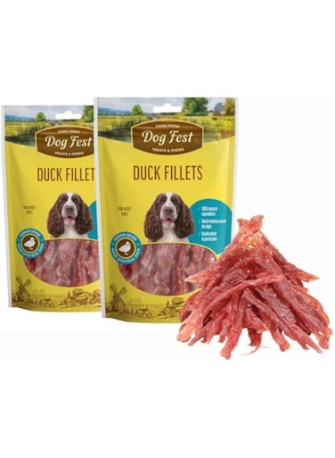 Dog Fest Duck Fillets For Adult Dogs ,Dog Treats - 90G (3.17Oz)