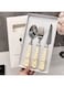 3-Piece Cute Cheese Design Cutlery Set - Stainless Steel Dessert Fork, Spoon &amp; Steak Knife, Adorable Utensils for Kids &amp; Adults
