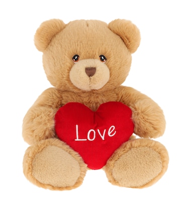 20cm Harry Bear with Heart - Brown