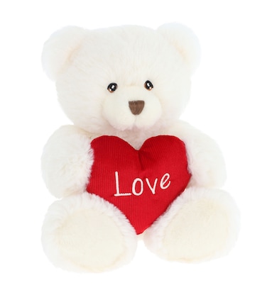 25cm Harry Bear with Heart - Cream