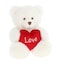 25cm Harry Bear with Heart - Cream