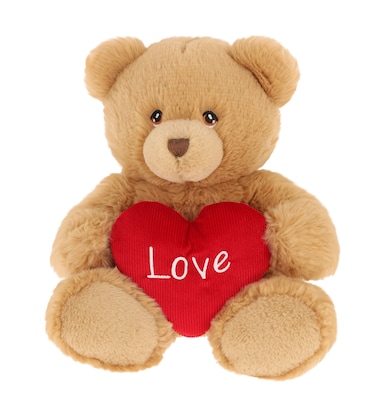 25cm Harry Bear with Heart - Brown