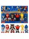 Sonic The Hedgehog Action Figures Set - 4.7-Inch Joint Movable Sonic Toys For Kids, Collectible Playset With Multiple Characters, Perfect Cake Toppers &amp; Birthday Gift Figures For Boys &amp; Girls