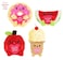 12cm Valentine Food Plush 4 Assorted Styles &ndash; Cute Dessert-Themed Collectibles, Random Pack