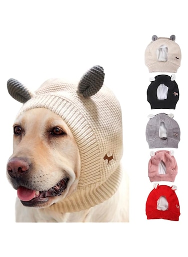 NALACAL Dog Ear Muffs, Pet Winter Ear Warmers Pet Neck Warmer Warm Pet Hat Adjustable Dog Hood Cold Weather Pet Gear Warm Dog Gear Stylish Pet Ear Covers Versatile Dog Muffs Snug Dog Earmuffs