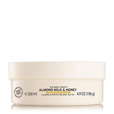 The Body Shop Almond Milk Body Butter - Nourishing &amp; Moisturizing Skincare for Dry and Sensitive Skin &acirc;&euro;&ldquo; Vegan - 6.75 Oz