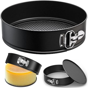 Non-Stick Springform Cake Pan &ndash; Round Baking Tin with Leakproof Removable Bottom &amp; Stainless Steel Clip Lock   Ideal for Cheesecake, Cake, Tart &amp; Baking" (26CM)