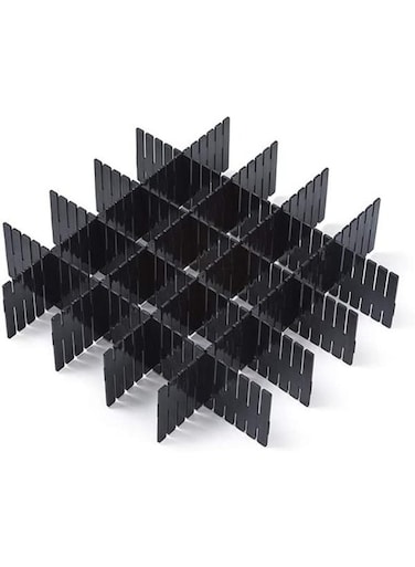 10 Pack Adjustable Drawer Organizer Dividers for Socks, Underwear, Makeup, Kitchen, Dresser