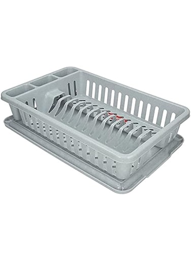 Curver,Small Plastic drainer,with tray,Gray,26CM