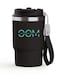 OOM 475ml /16oz Black Travel Coffee Mug, Double Walled Stainless Steel Vacuum Tumbler with Multifunctional Lid-Spout &amp; Straw Option, Leak Proof, Thermos, 8Hr Hot &amp;12Hr Cold