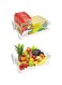 Delopik Refrigerator Organizer Storage - BPA Free Stackable Plastic Bins For Fridge, Kitchen Cabinet, Pantry Organization and Storage for Fruit, Vegetables, Food, Drinks -FR 43-2 (2, 21 * 32 * 9 cm)
