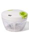 Home Plastic Manual Chopper White/Clear/Green 13x13x10cm
