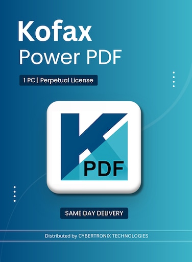 Kofax Power PDF   1 PC Perpetual License   Digital License   SAME DAY DELIVERY
