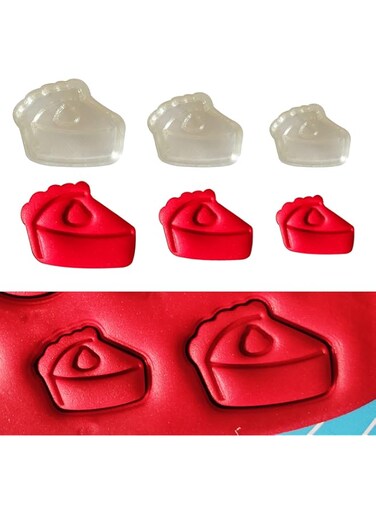 JSA 3 Different Sizes Pastries Cakse Shape Cookies Fondant Clay and Dough Cutter with Imprint Draw Paint Stencil Sugar Craft Tool Cake Decoration Kids Educational Toys.