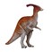 Mojo Parasaurolophus Red Dinosaur Figurine