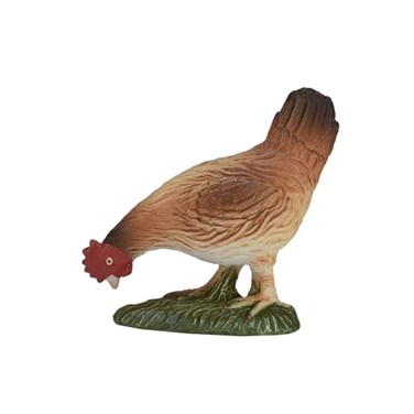 Mojo Fun 387053 Colorful Hen Pecking- Realistic Barnyard Farm Chicken