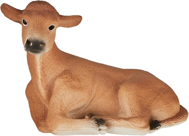 Mojo Jersey Calf Laying Realistic Farm Animal Hand Painted Toy Figurine
