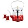 Elegant 1500ml glass teapot with steel infuser, heat resistant, durable, perfect for tea lovers