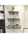 Twist Wooden &amp; Iron Hermosa Floating Wall Shelves Set of 3