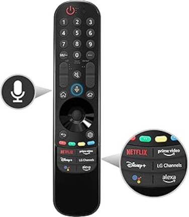Ogilly Magic Remote AN-MR22GA Replacement for LG Smart TV Remote with Google/Alexa Voice and Pointer Function Universal LG Remote Control for LG UHD OLED QNED NanoCell 4K 8K 2021 2022 2023 Models