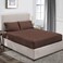 MUSA&Acirc;&reg; Deep Pockets Fitted Sheet - 100% Cotton Luxury Bedding Set (Brown, 200 x 200cm)