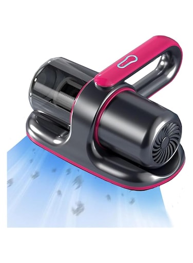 XVersion Mattress Vacuum Cleaner, Cordless Vacuum Cleaner, 13kPa Suction Dual Mode Bed Vacuum with HEPA Filter 210ml Dust Bin 100W for Bed Pillow Sofa Carpets - Single Cup Pink