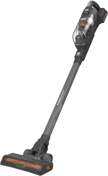 Black+Decker Powerseries+ BHFEA18D1 3-In-1 Cordless Handle Vacuum Cleaner, 18 V, Bagless Floor &amp; Handheld Vacuum Cleaner With Electric Brush, 2 Suction Levels, Wireless, Includes Wall Mount, Crevice