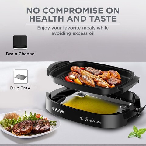 Decker Indoor Grill Griddle Black Decker G48TD 3-in-1 Waffle Maker