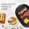 Black+Decker Electric Health Grill, 1500W, Family-Sized Non-Stick Griddle With Glass Lid, 5-Level Temperature Control, Cool-Touch Handles, Efficient Fat Draining, Dishwasher Safe, Black - GH1500-B5