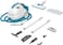 Black+Decker Pressurized Steam Cleaner, 2000W, 4 Bar Pressure, 1.2L Tank, 180&deg; Pivoting Head, Kills 99.9% Of Germs, 8 Accessories, For All Sealed Floors, ECO Friendly, White/Blue - BHSMP2008-GB