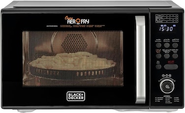 BLACK DECKER 4-in-1 Digital Microwave Oven with Air Fryer, Grill &amp; Convection, 29L Capacity, 10 Auto Cook Menus, 9 Air Fry Presets, 5 Power Levels MZAF2910-B5
