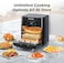 Black+Decker Digital Air Fryer Oven, 1700W, 15L Family-Sized Capacity, Touch Control, 10 Preset Functions, 80-220&deg;C Adjustable Temp, Rapid Air Convection, Smoke-Free Cooking, Black - AOF150-B5