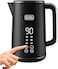 Black+Decker Digital Kettle, 2200W, 1.7L, Touch Screen, Double Wall Design, 6 Preset Temps, 30-Min Keep Warm, LED Display, Auto Shut-Off, Boil-Dry Protection, Cool-Touch Exterior, Black - JCD200-B5