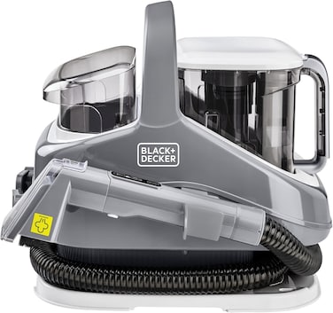 Black+Decker 3-In-1 Multi-Surface Cleaner, 1300W Power &amp; 12kPa Suction, Deep Clean Sofa, Upholstery &amp; Spots, Dual Tank System, Built-In Steam With Auto Shut-Off, BHSC1350CHS-B5