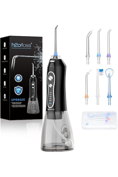 Water Dental Flosser Teeth Pick -Portable Oral Irrigator with 5 Modes, Rechargeable IPX7 Wa