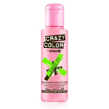 Crazy Color Neon Hair Color   Green Toxic - 100 Ml