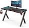 MAF K-151-120cm Gaming Table &ndash; Carbon Fiber Surface, RGB LED Lights, and Sturdy Steel Frame &ndash; Perfect for Gaming