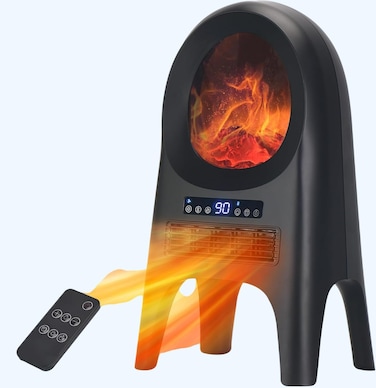 Winning Star 2000W Electric Space Heater with LED Display &amp; Remote Control &ndash; Fast Heating PTC Technology, Compact &amp; Safe Electric Room Heater for Home &amp; Office Use